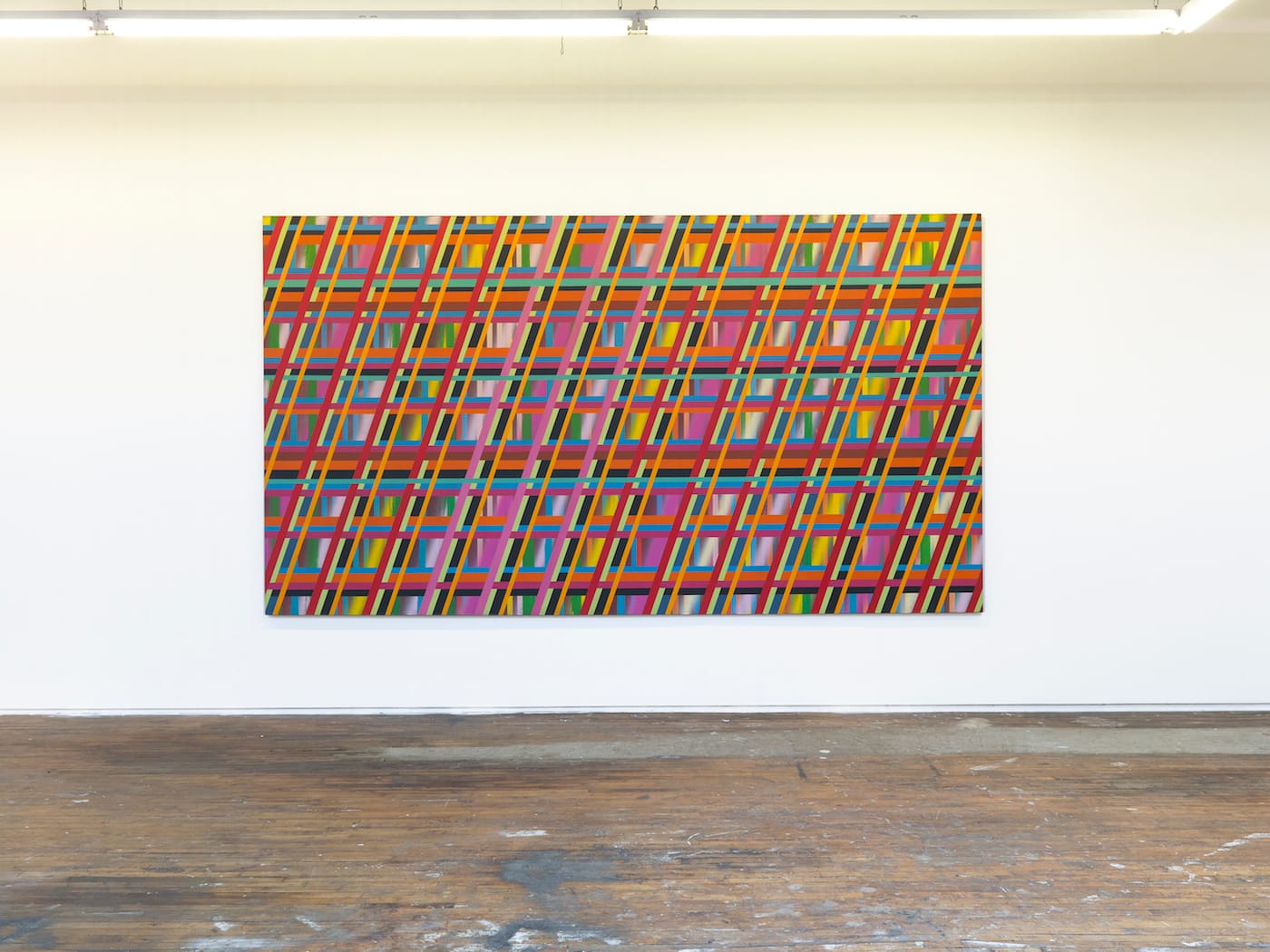 Installation view of 'Sean Scully: Circa 70' featuring Sean Scully, "Blaze" (1971)