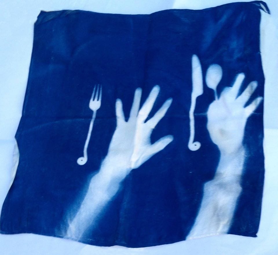 Meg Madison, “Coming to the Table," Sun Print Napkins (via facebook)