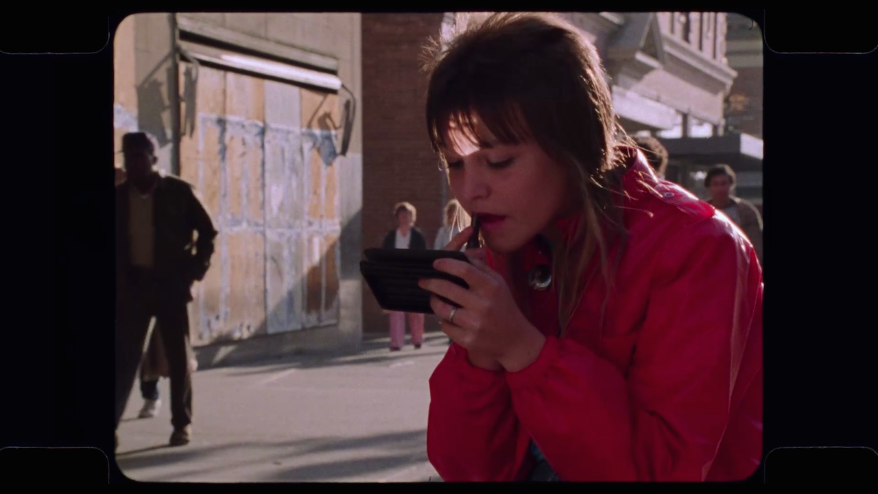 Footage from Streetwise in Tiny (2016) (Still by the author for Hyperallergic)