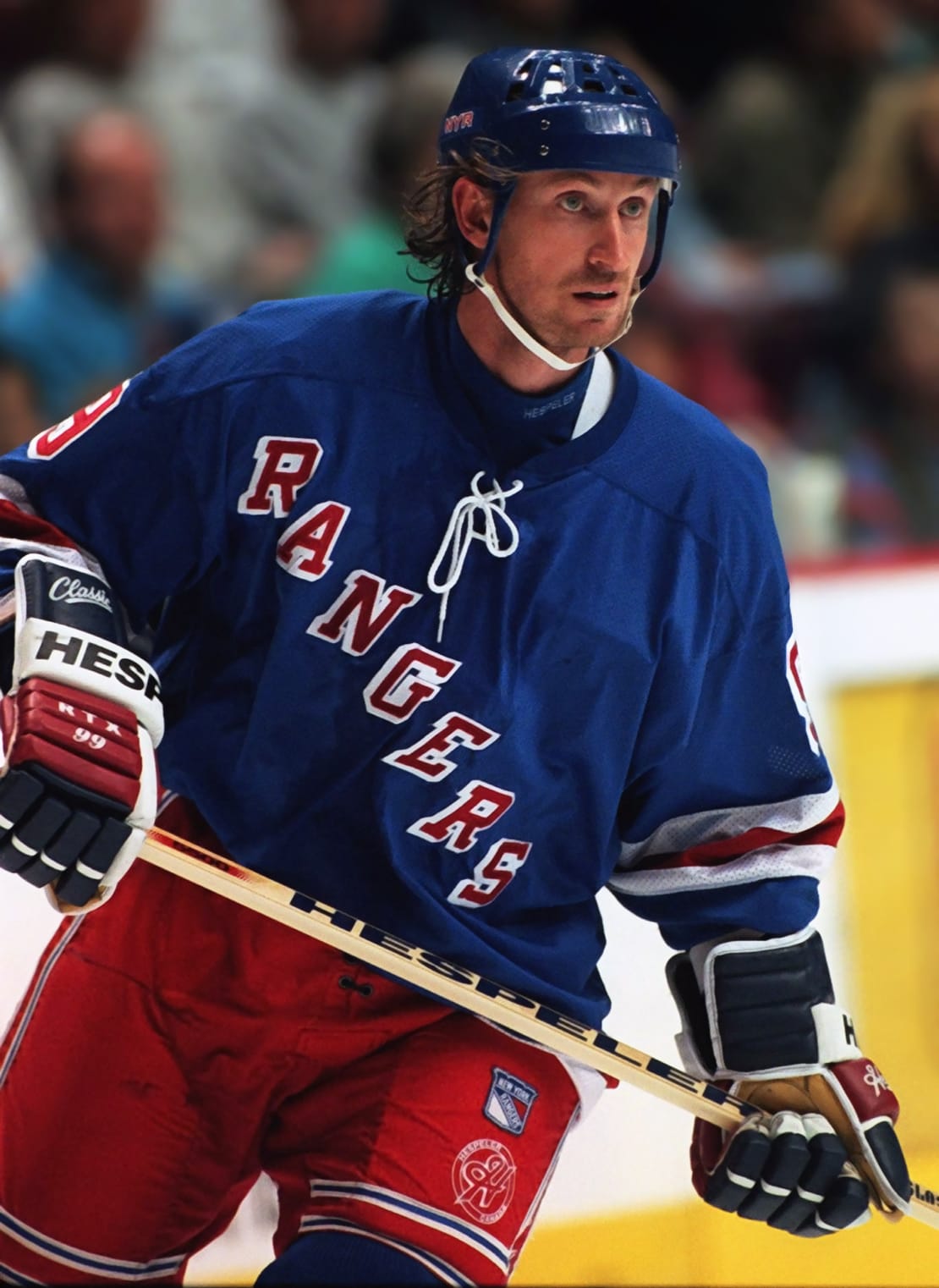 Wayne Gretzky New York Rangers action hjd portrtt