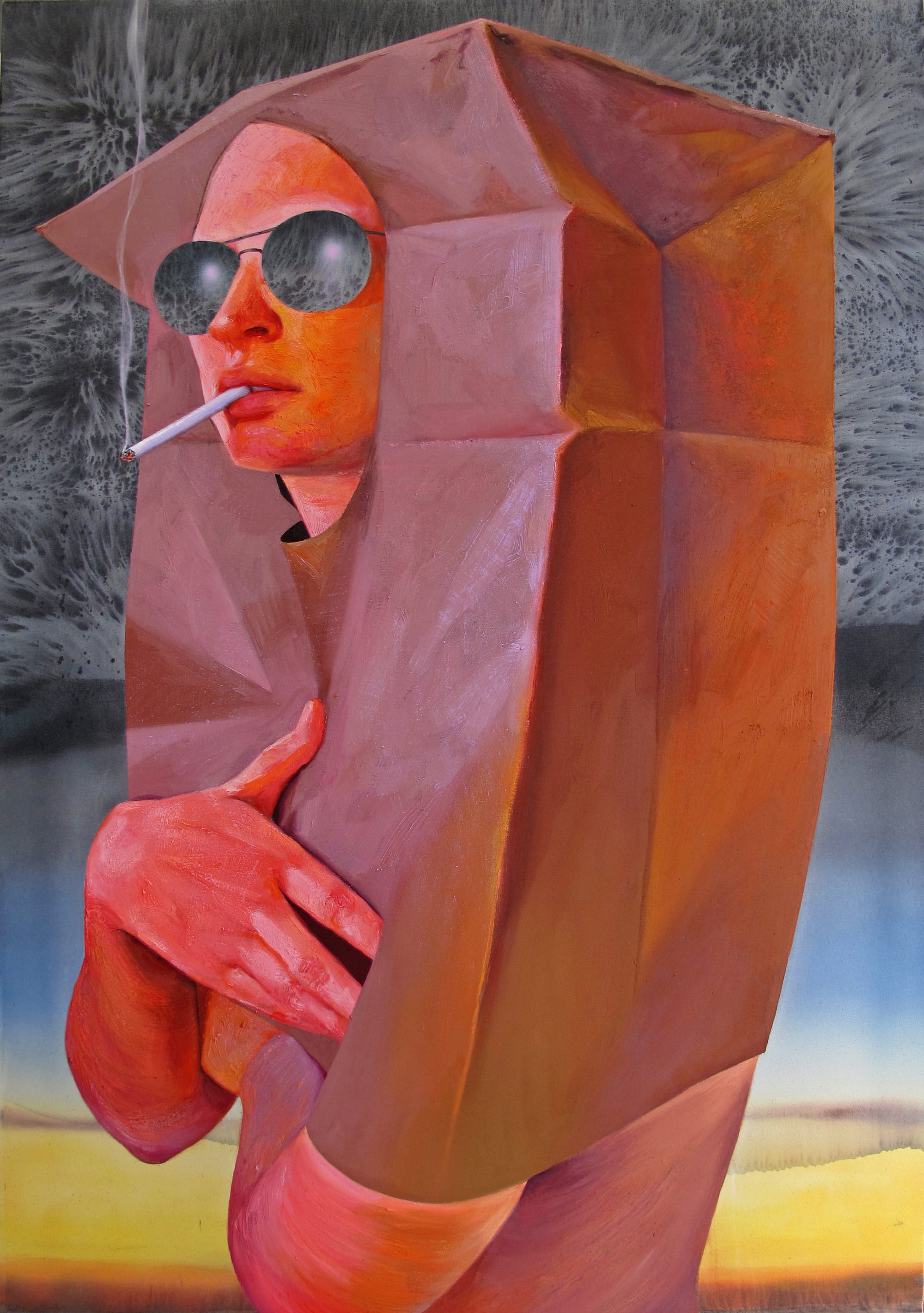 Robin F. Williams, Bag Lady, 2016. Acrylic and oil on canvas. 58 x 40 inches. All images courtesy PPOW Gallery. 