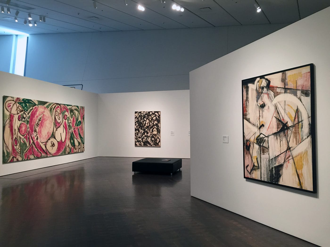 Works by Betty Godwin (right) and Krasner.