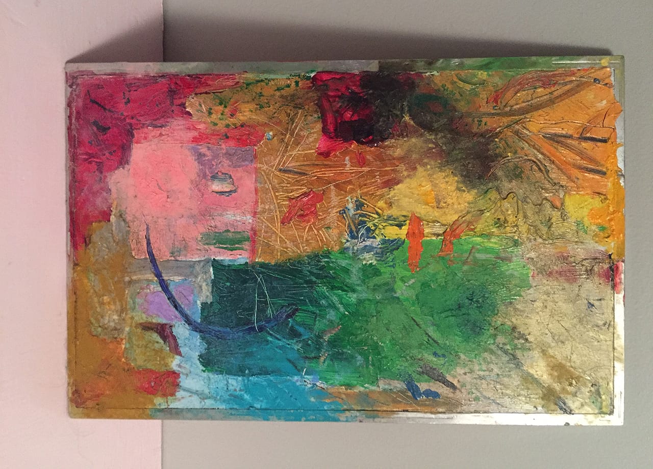 Adam Tyson, “Arrangement” (2014), oil and acrylic on LCD screen, 11 x 8 in (courtesy the artist)