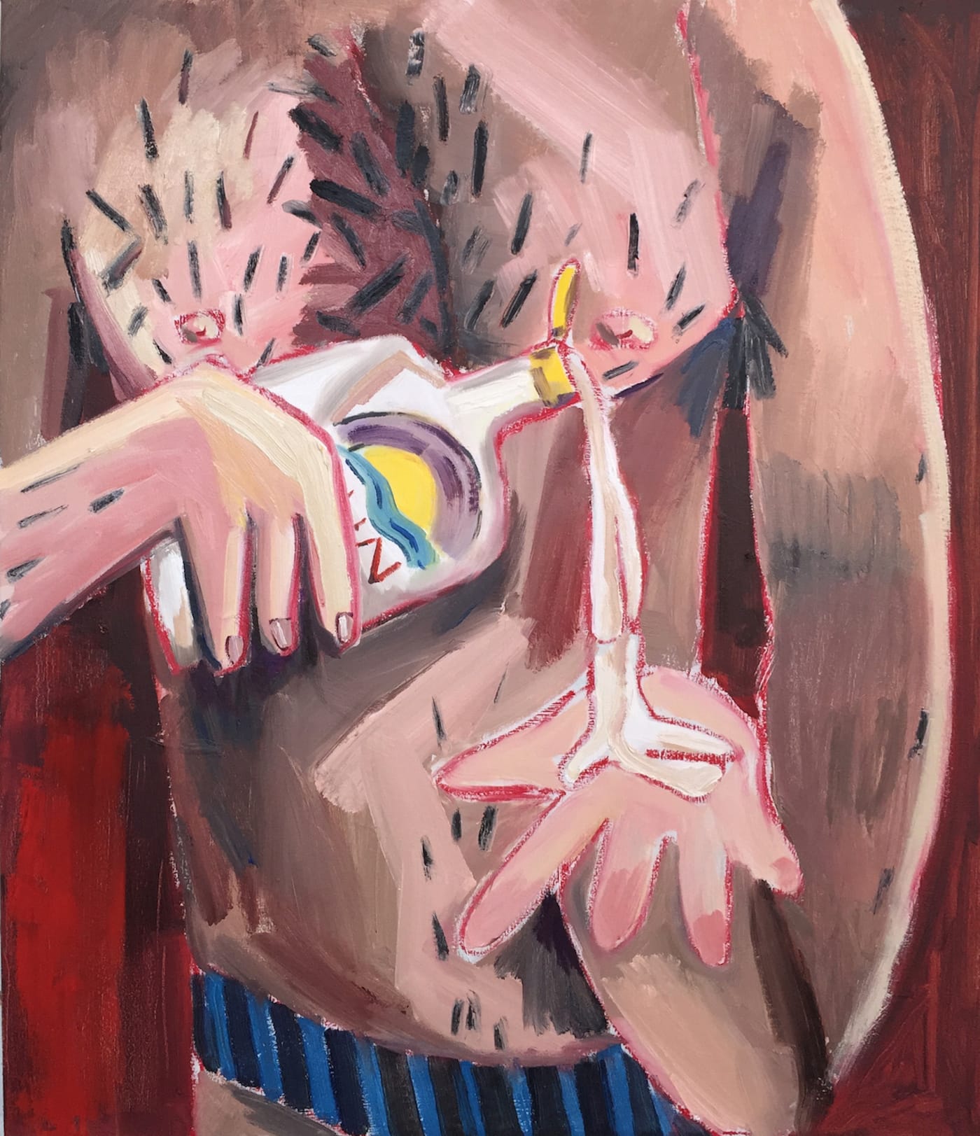 Adam Novak, "Lotion" Oil on canvas, 30 x 36 in., 2016