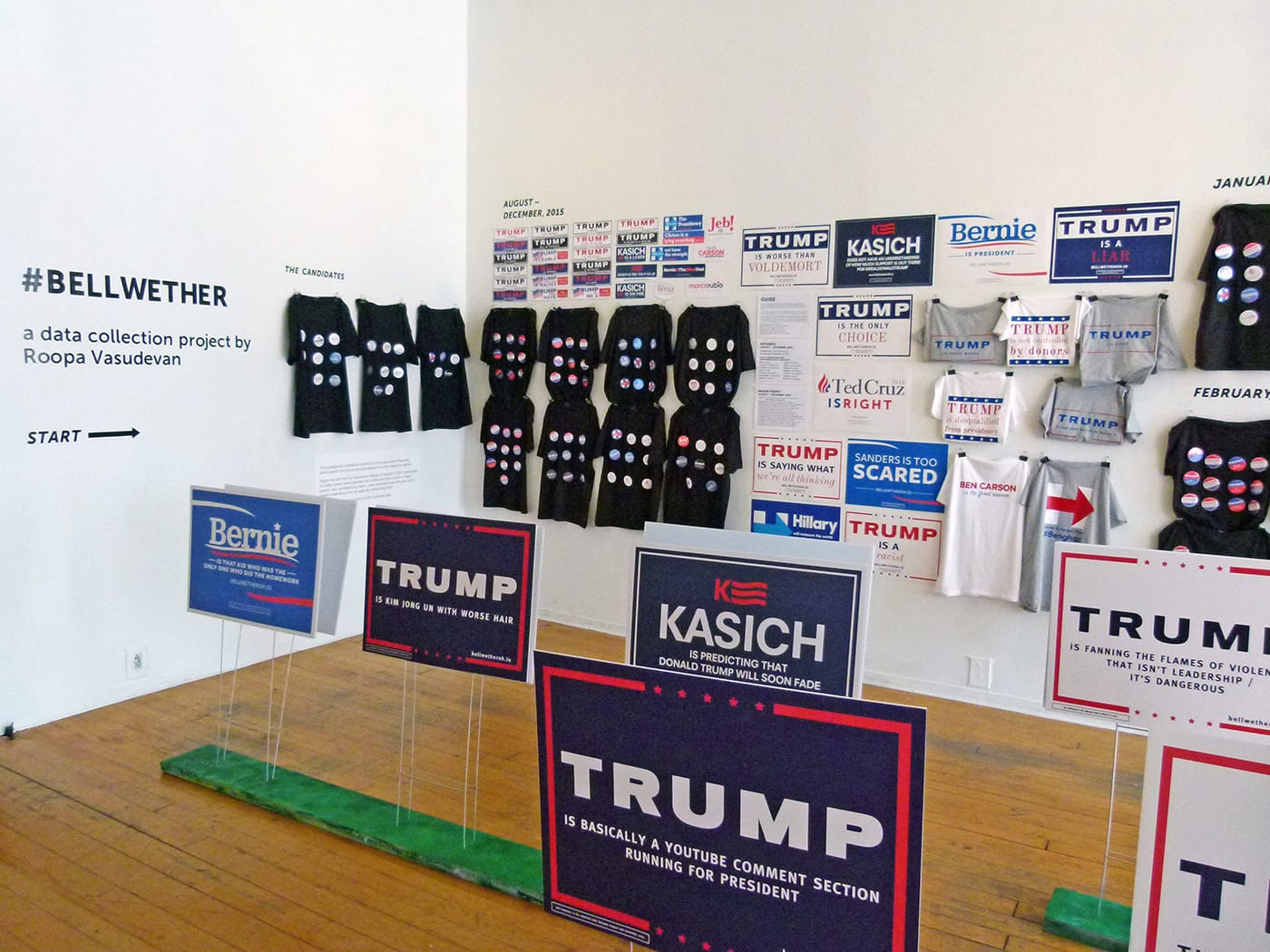 Installation view, 'Roopa Vasudevan: #Bellwether' at SPACES (all photos and stills by the author for Hyperallergic) (click to enlarge)