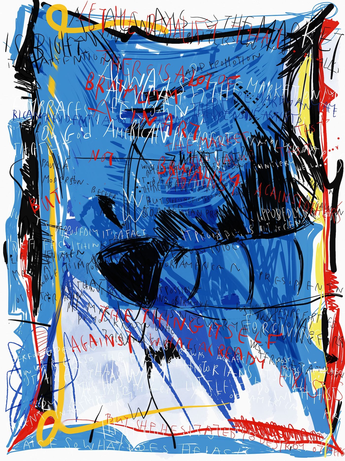 Despina Stokou, "George B" (2016), digital drawing (courtesy the artist and Cirrus Gallery and Editions, Los Angeles)