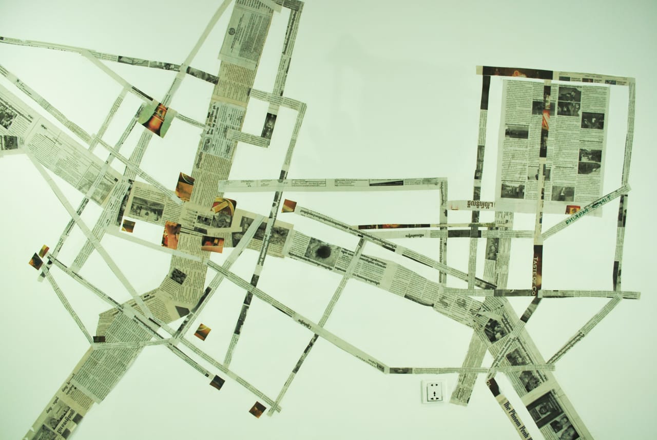 Detail shot of "Lane" (2016) by Meas Sokhorn.