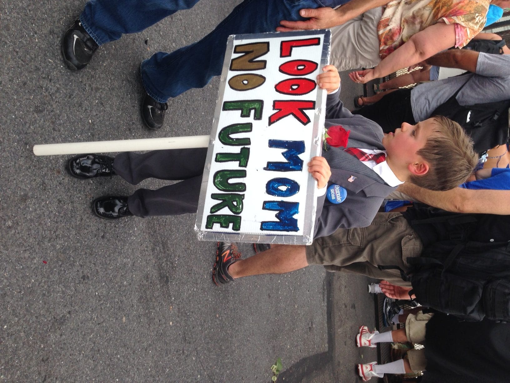 Protest art at the Democratic National Convention (photo by the author for Hyperallergic) 