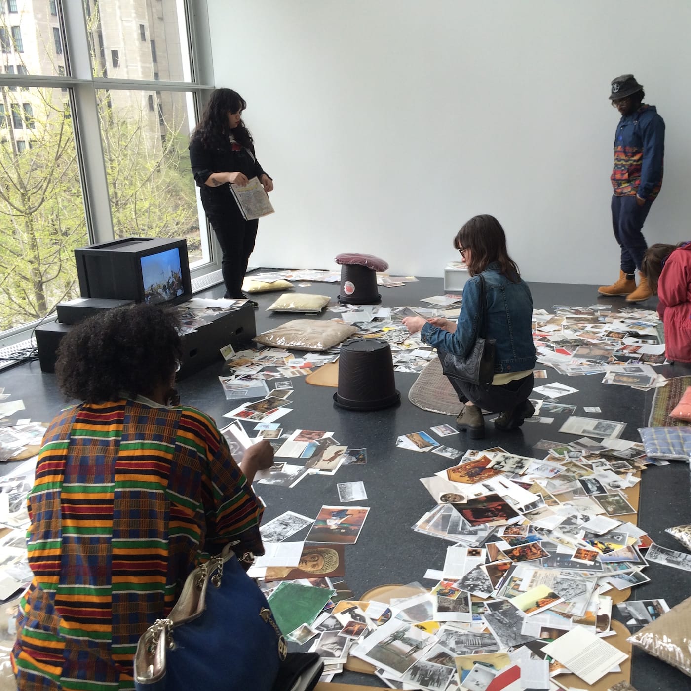 Installation view of 'Kerry James Marshall: Mastry' at the Museum of Contemporary Art Chicago (photo by the author for Hyperallergic)