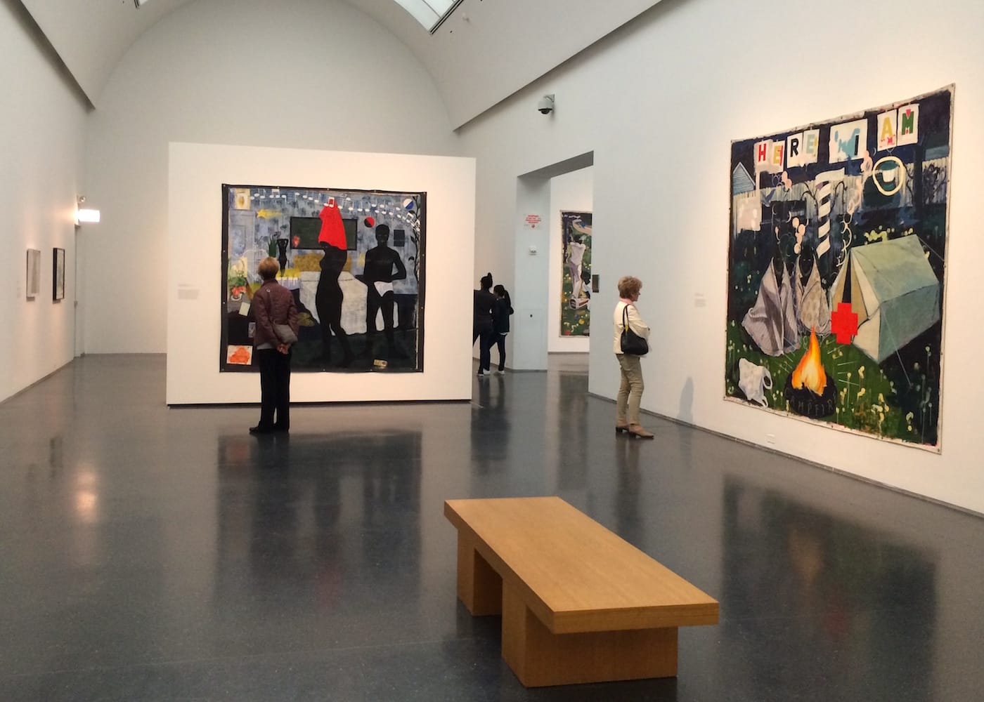 Installation view of 'Kerry James Marshall: Mastry' at the Museum of Contemporary Art Chicago (photo by the author for Hyperallergic)