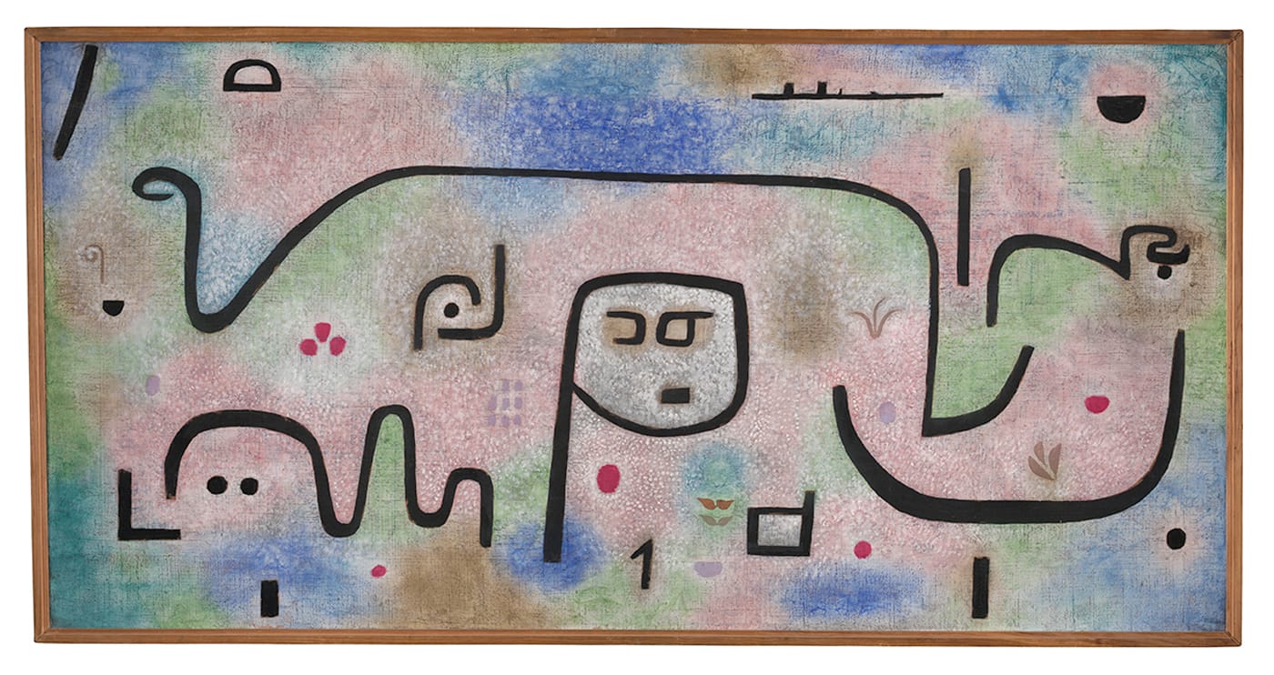 Paul Klee, “Insula dulcamara” (1938), oil on paper on hessian canvas (courtesy Zentrum Paul Klee, Bern)