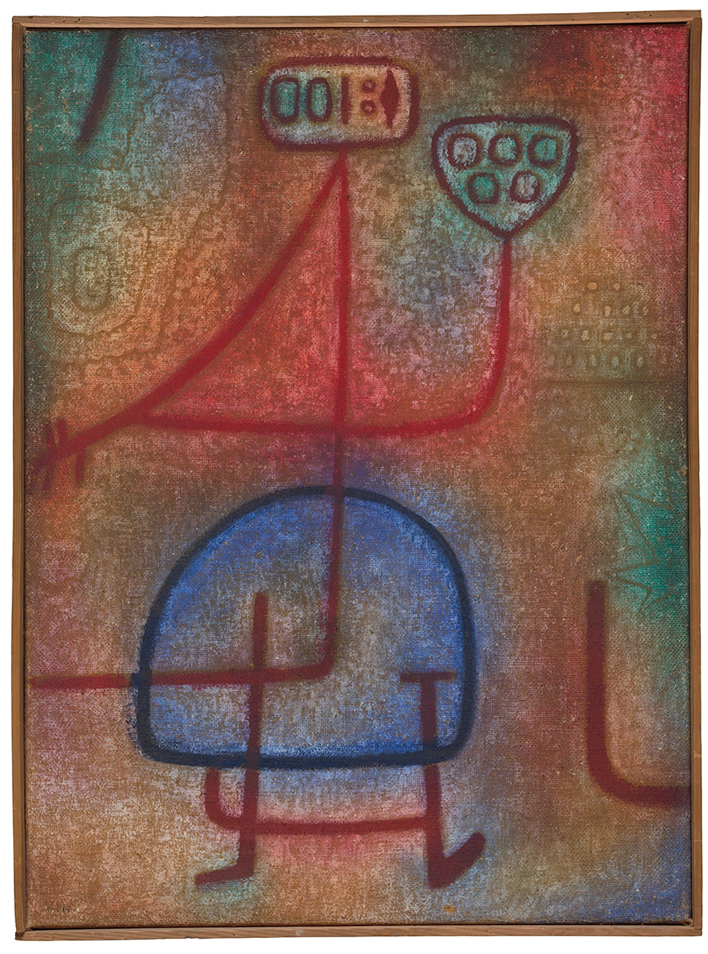 Paul Klee, “La Belle jardinière” (1939), oil and tempera on hessian canvas (courtesy Zentrum Paul Klee, Bern)
