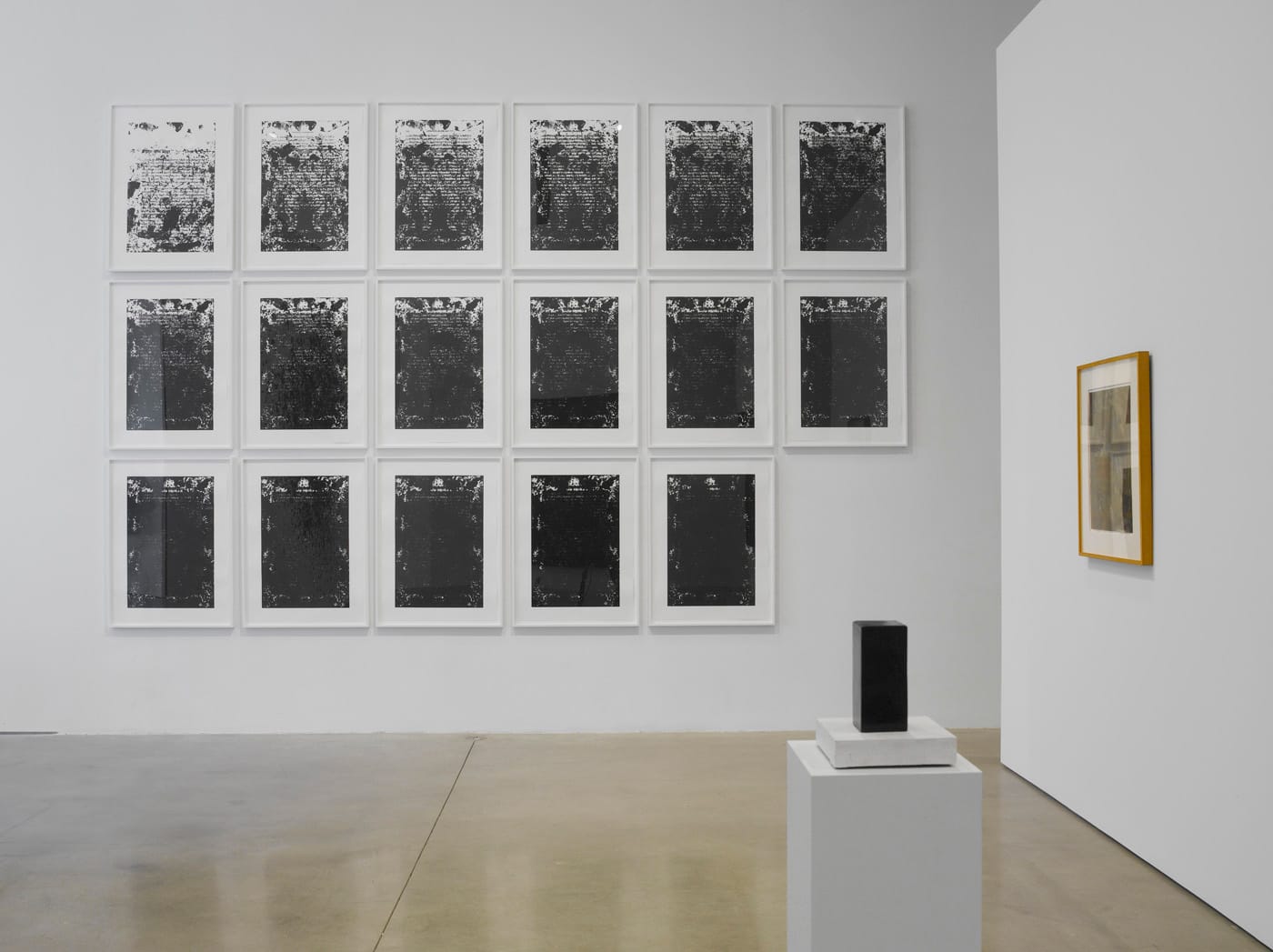 "Blackness in Abstraction" Installation view at Pace Gallery (photograph by Kerry Ryan McFate, courtesy of Pace Gallery)