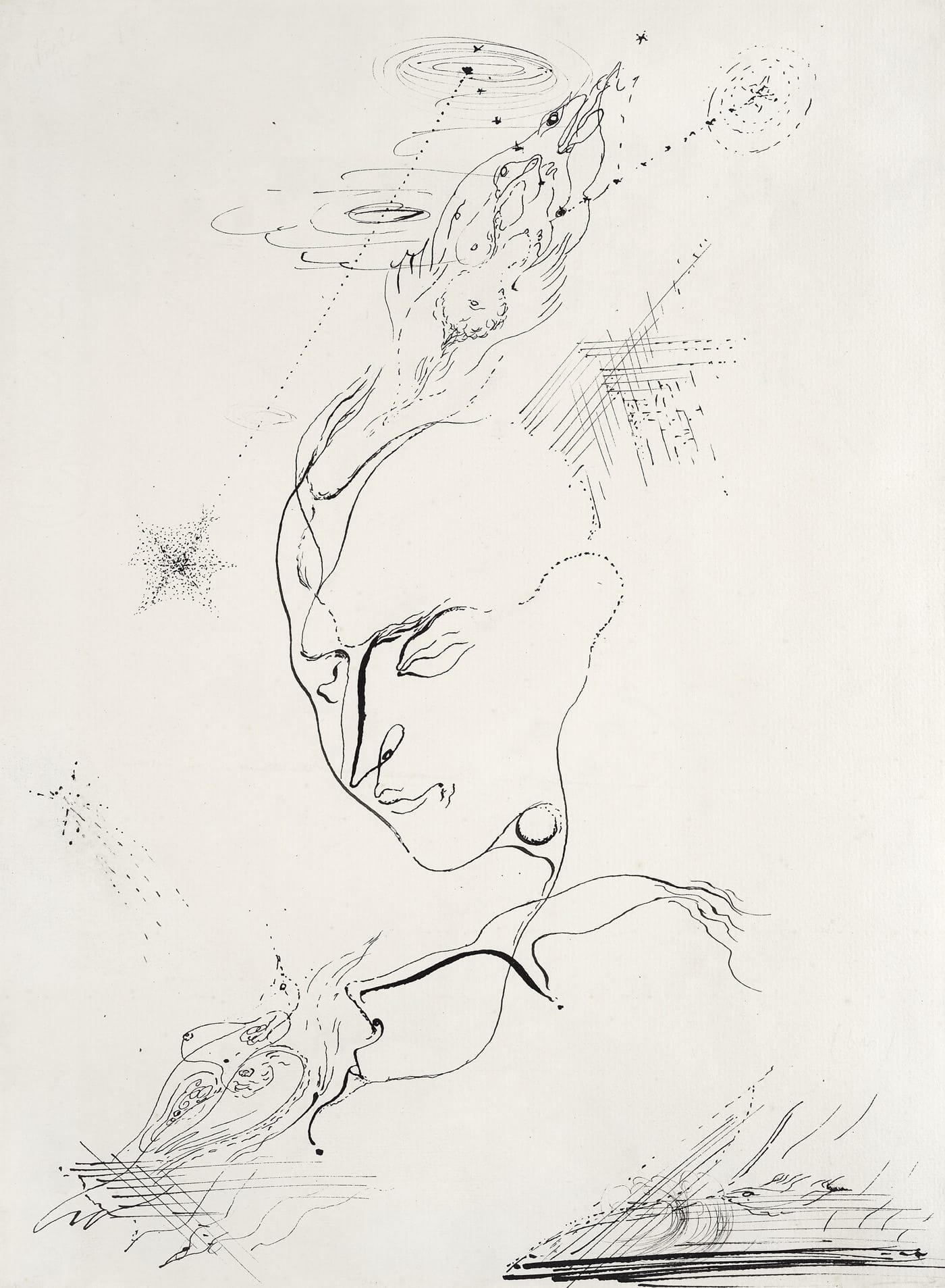 André Masson, “Benjamin Péret — Automatic Drawing” (circa 1925)