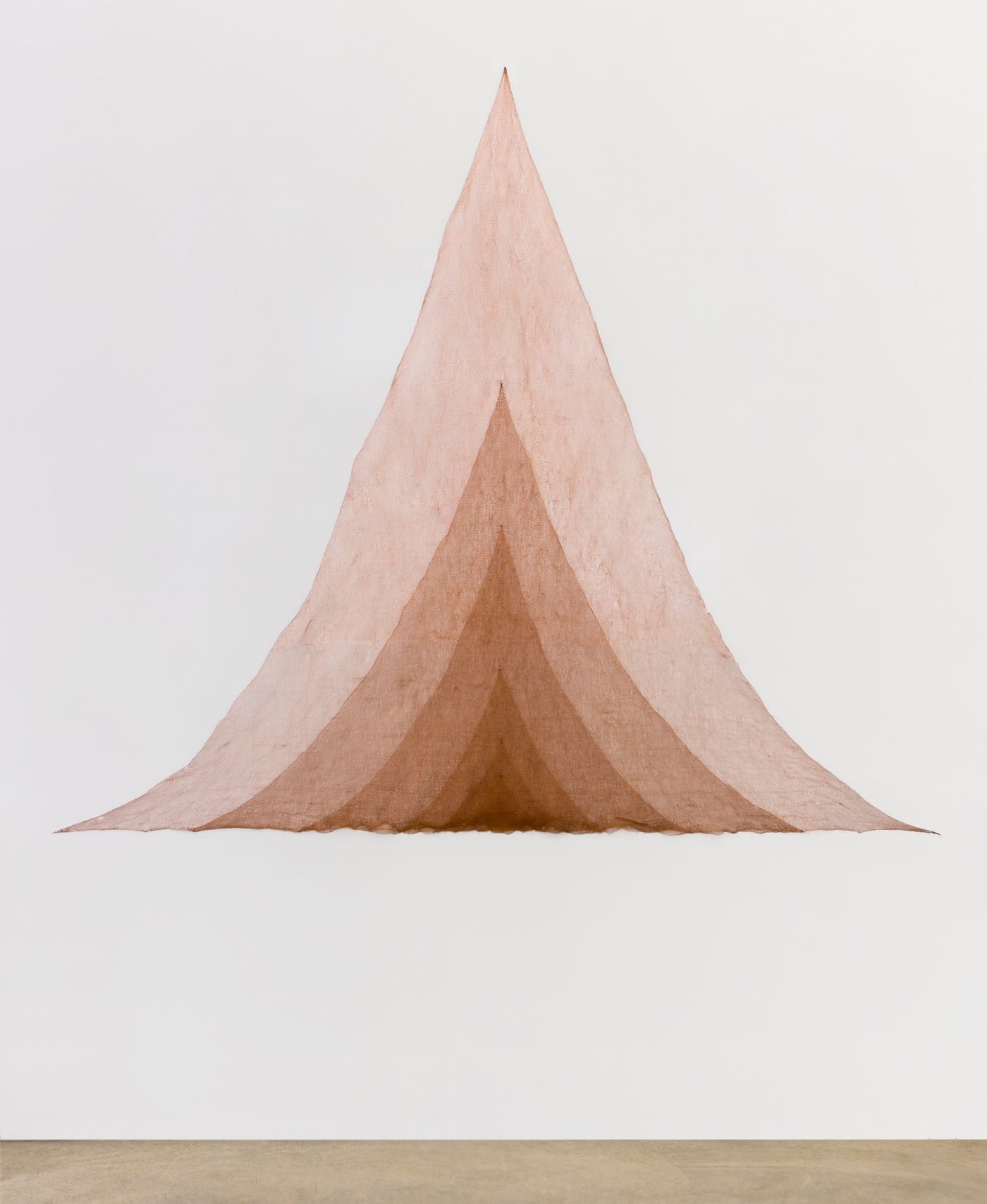 Marisa Merz Untitled 1980 Copper wire 240 x 280 cm / 94 1/2 x 110 1/4 in © Marisa Merz Collection of the artist, courtesy Fondazione Merz, Turin, photo by Renato Ghiazz