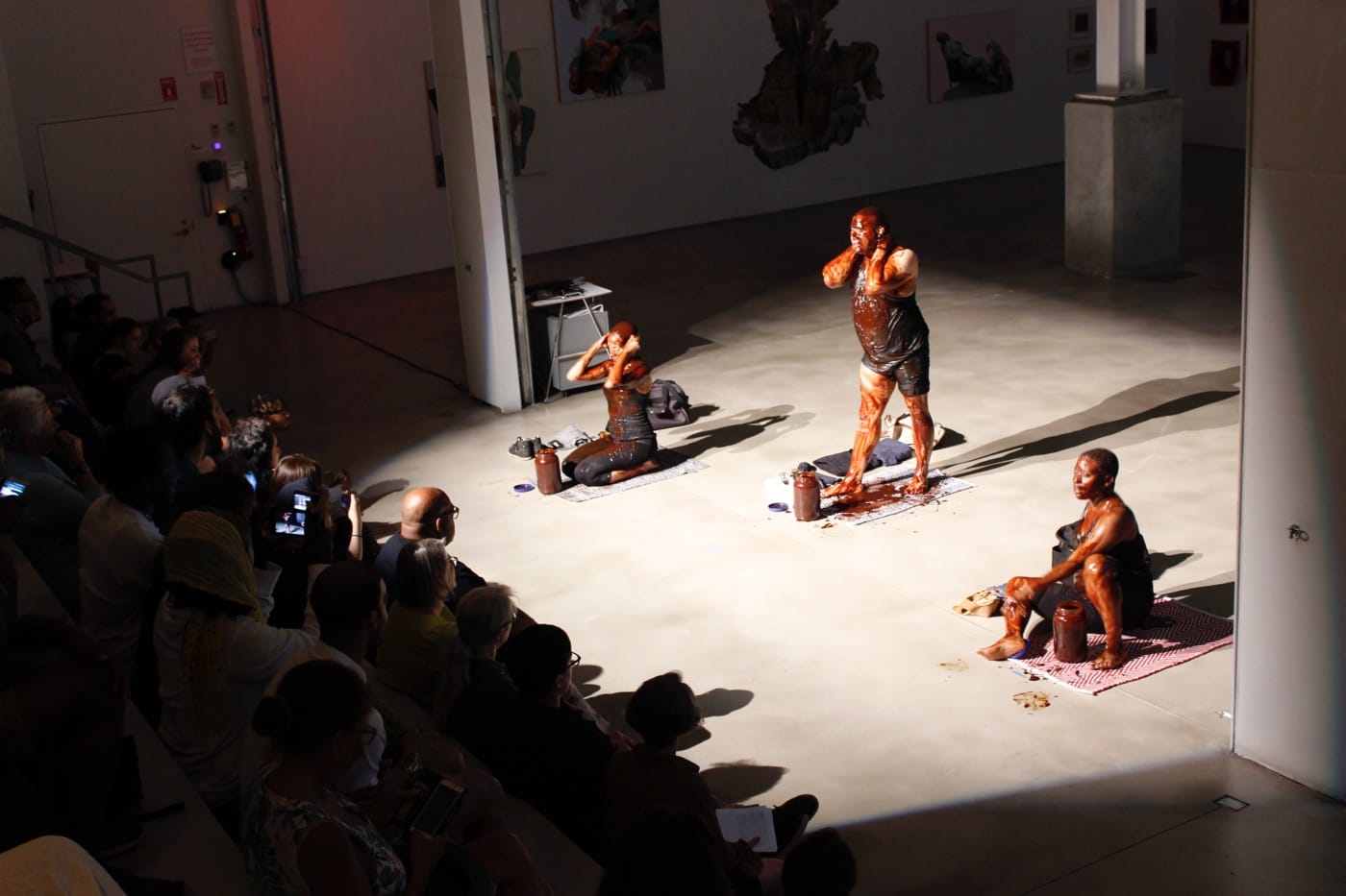 David Antonio Cruz, with Jennifer Jade Ledesna and Lisa Rosetta Strum performing "How to Order a Chocolate Cake"