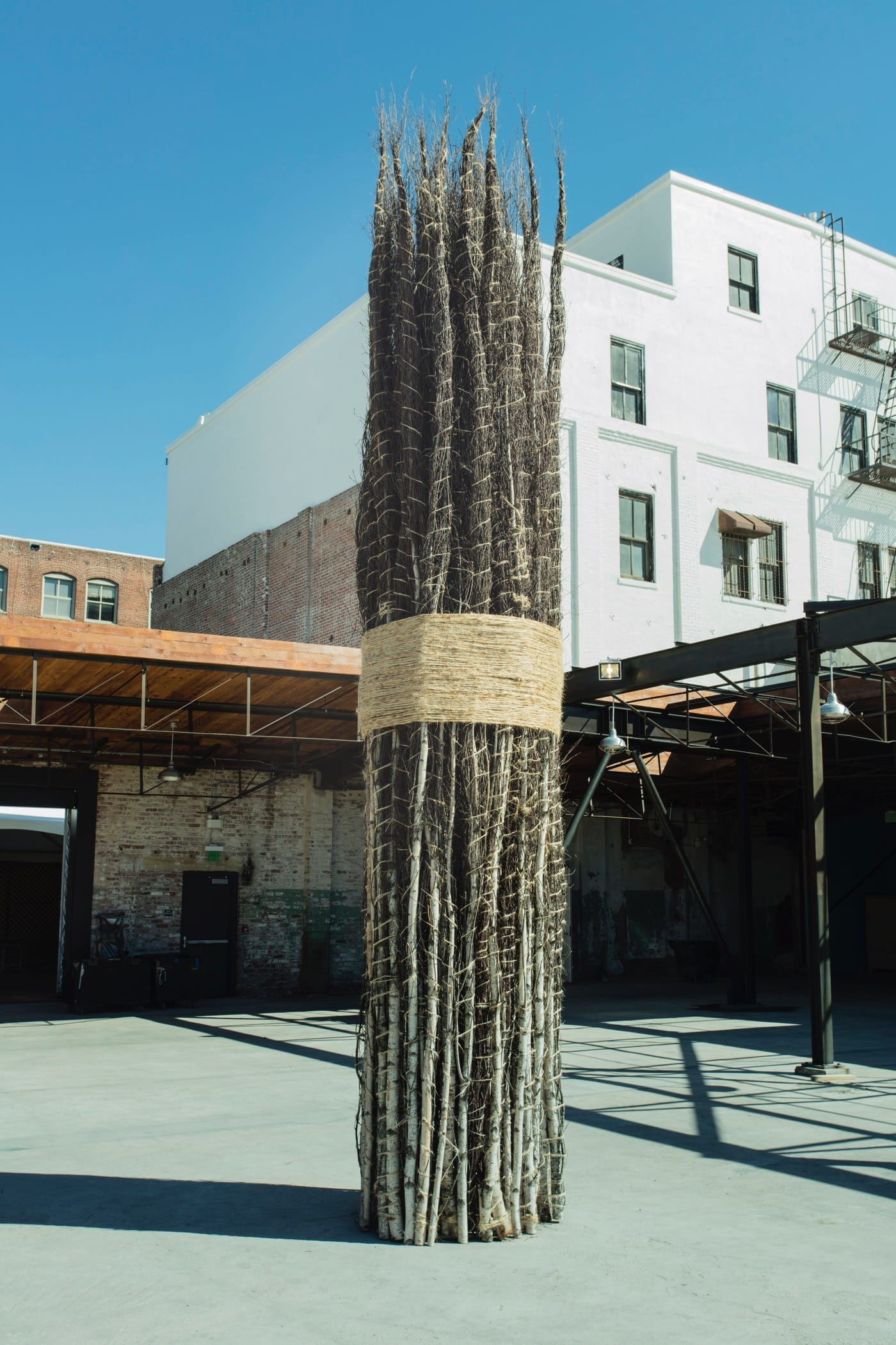 Jackie Winsor, 30 to 1 Bound Trees, 1971 – 1972 / 2016 © Jackie Winsor. Courtesy Paul Cooper Gallery, New York and Hauser & Wirth Installation view, ‘Revolution in the Making: Abstract Sculpture by Women, 1947 – 2016’, Hauser Wirth & Schimmel, 2016 Courtesy the artist and Hauser & Wirth; photo: Brian Forrest