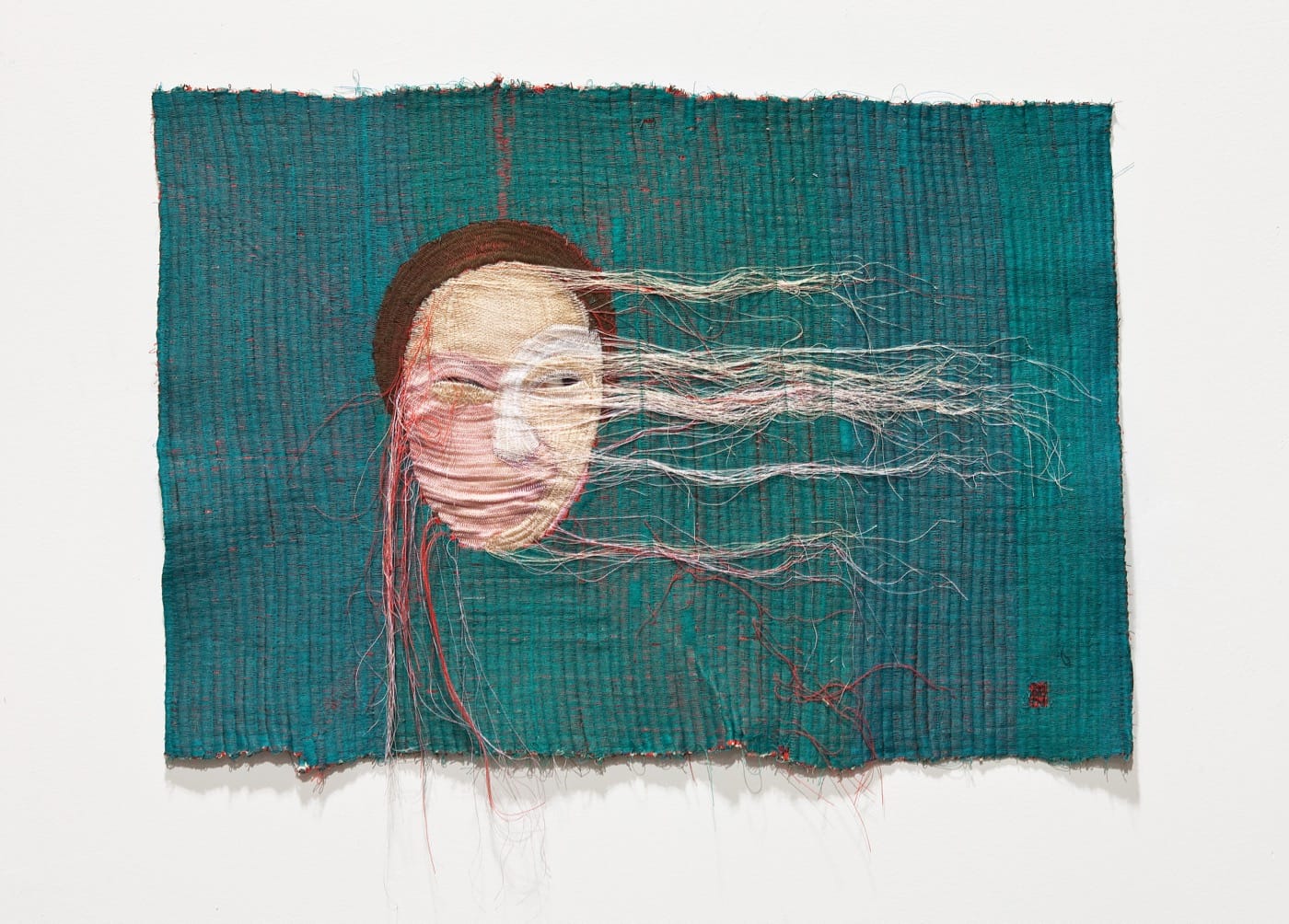 Yoon Ji Seon, Rag face #10, 2012 Sewing on fabric and photograph, 18 ½ x 26 7/16 in Courtesy the Artist and Yossi Milo Gallery, New York