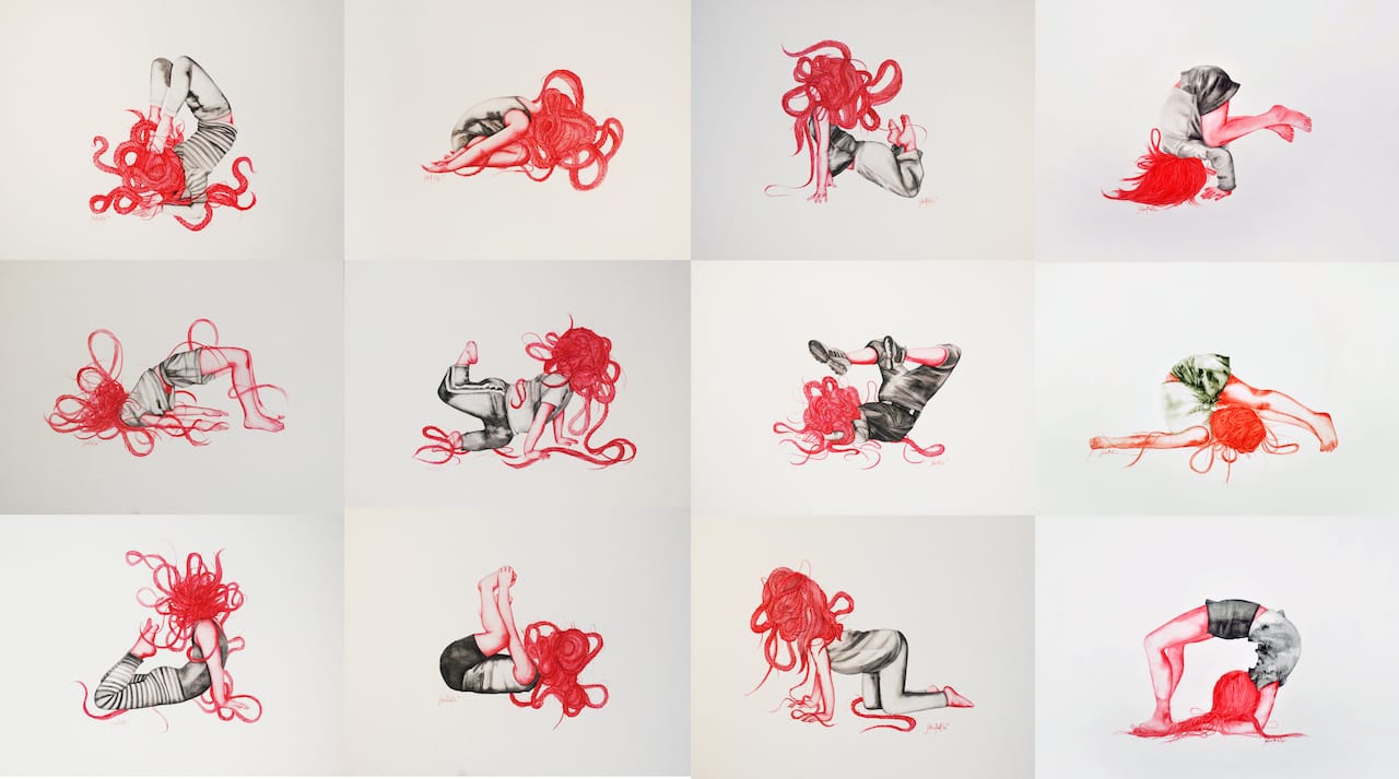 Julius Redillas, "Species Series," watercolor on paper, (2015).