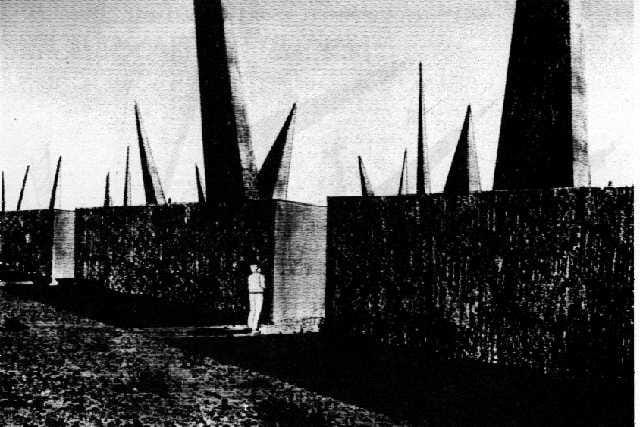 The "Spike Field" concept (art by Michael Brill, courtesy Sandia National Laboratories)