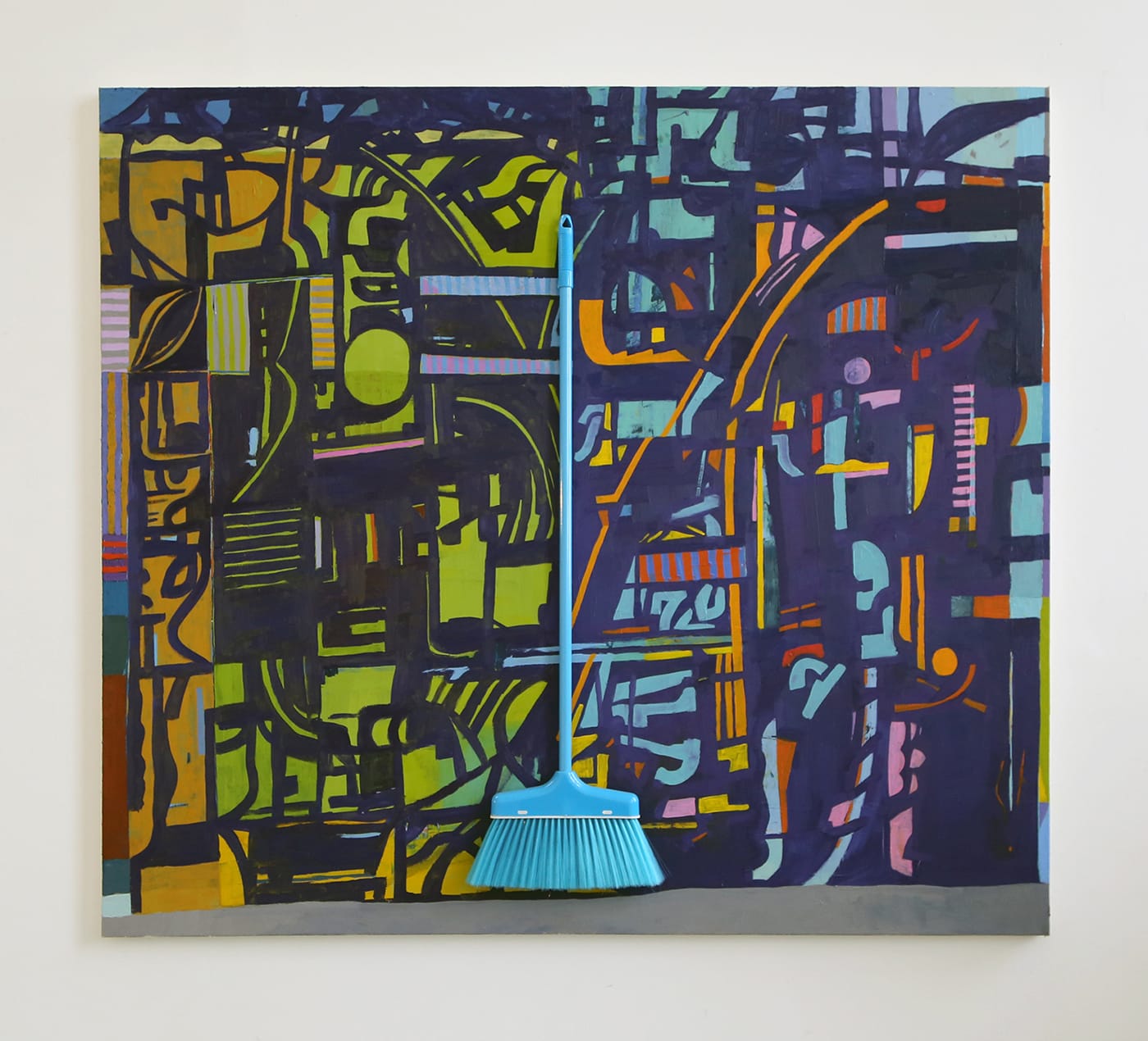 Paul Gagner, "Brancusi's Broom" (2014), oil on canvas (click to enlarge)