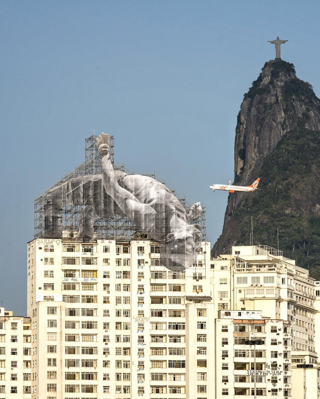 Installation by JR in Rio (photo via @jr/Instagram)