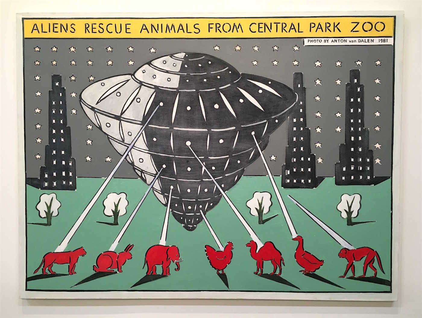 Anton van Dalen_Aliens Rescue Animals from Central Park Zoo_1981
