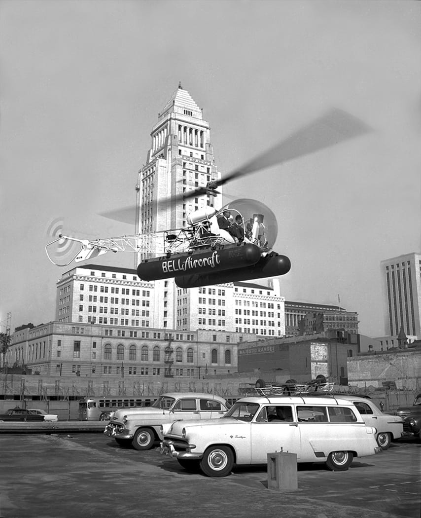Copter Tested as Traffic Director, 1953 (via californiahistoricalsociety.blogspot.com)