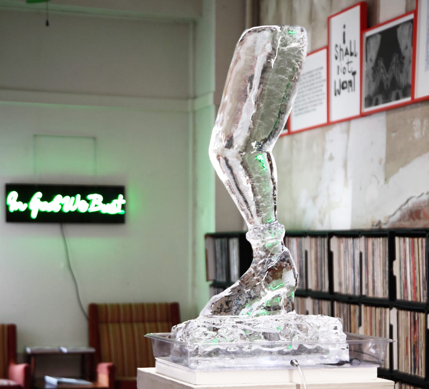 Lizzi Bougatsos, "Self-Portrait" (2012), ice