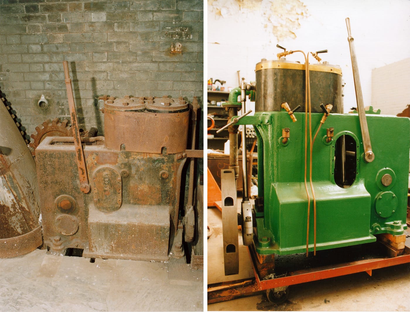 Barring engine before and after