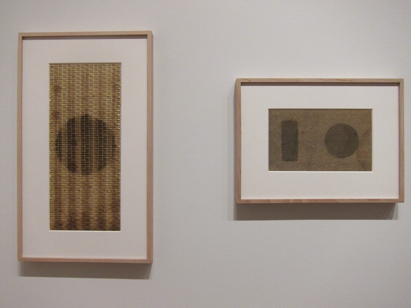 Detail of 'Gabriel de la Mora: Sound Inscriptions on Fabric' at the Drawing Center (photo by Claire Voon/Hyperallergic)