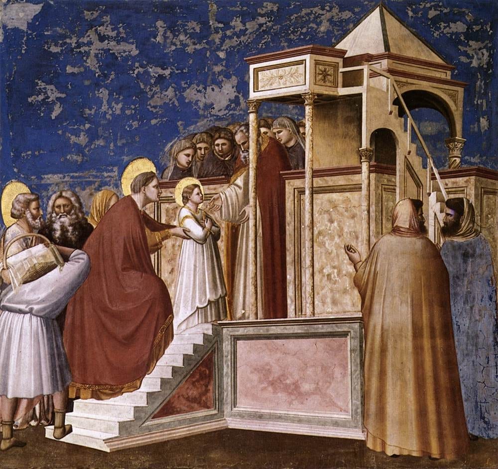 Giotto, "Presentation of the Virgin in the Temple" (1308–11) (via Wikimedia Commons)
