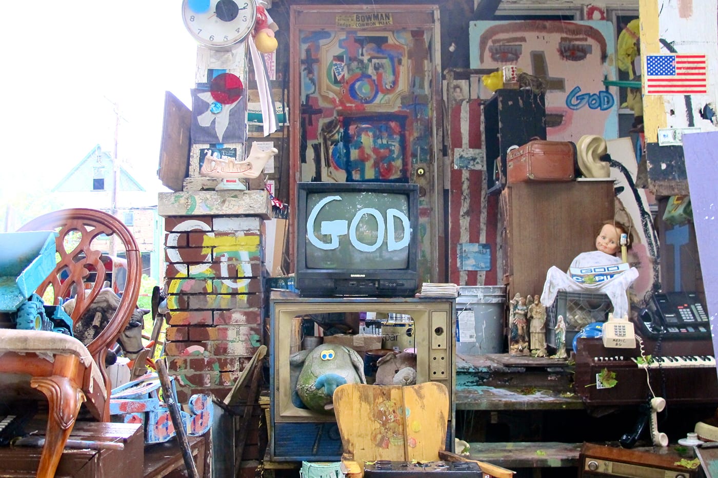 The "Obstruction of Justice" House, also a casualty to the string of arsons targeting the Heidelberg Project.