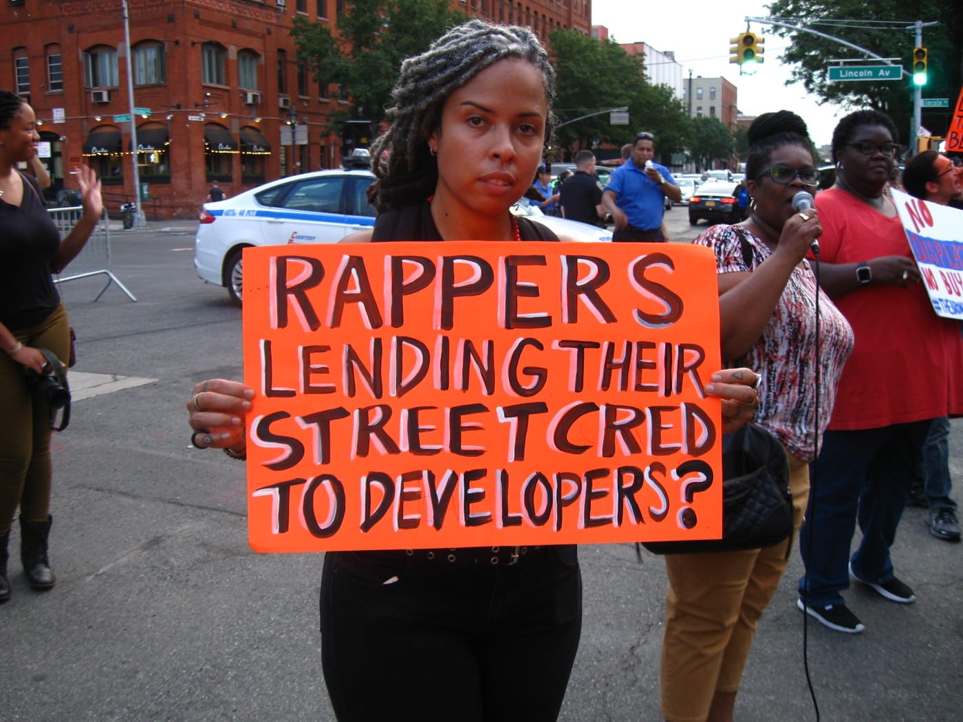 Artist Shellyne Rodriquez of Take Back the Bronx, who was a leader in organizing the protests