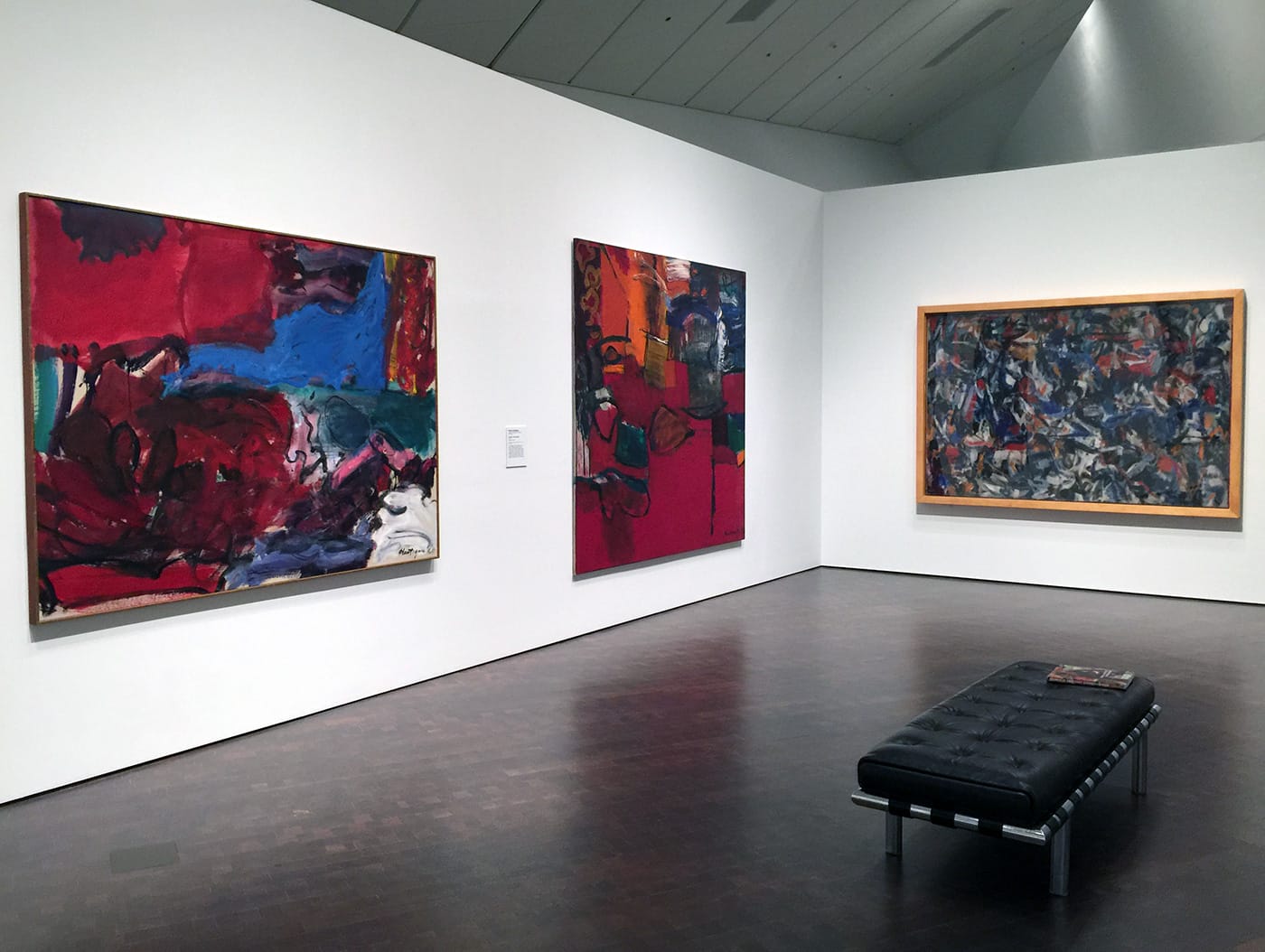 Works by Grace Hartigan, including "The King Is Dead" (1951) (far right)