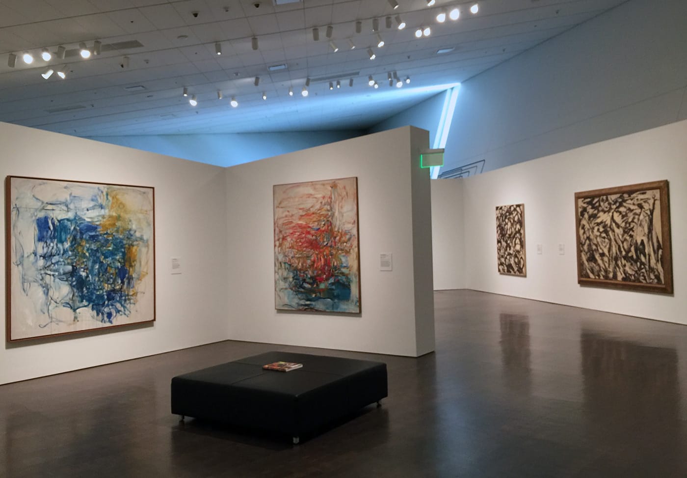 Works by Joan Mitchell (left) and Lee Krasner (right)
