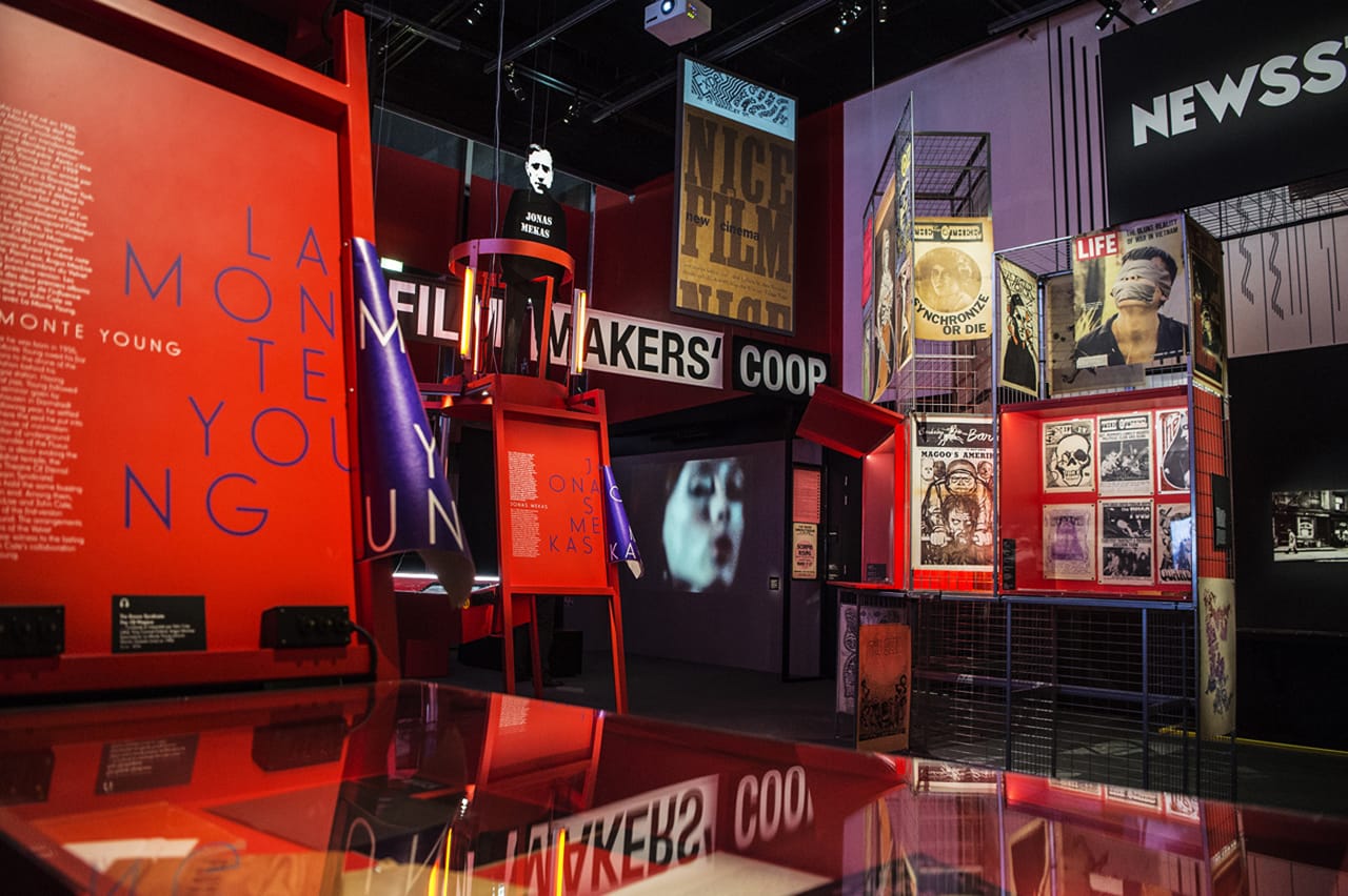 The La Monte Young niche in 'The Velvet Underground: New York Extravaganza,' installation view