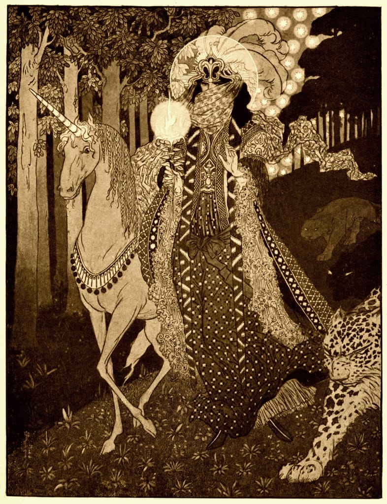 Illustration by Sidney Herbert Sime for Lord Dunsany's "A Dreamer's Tale" (1910) (via Wikimedia)