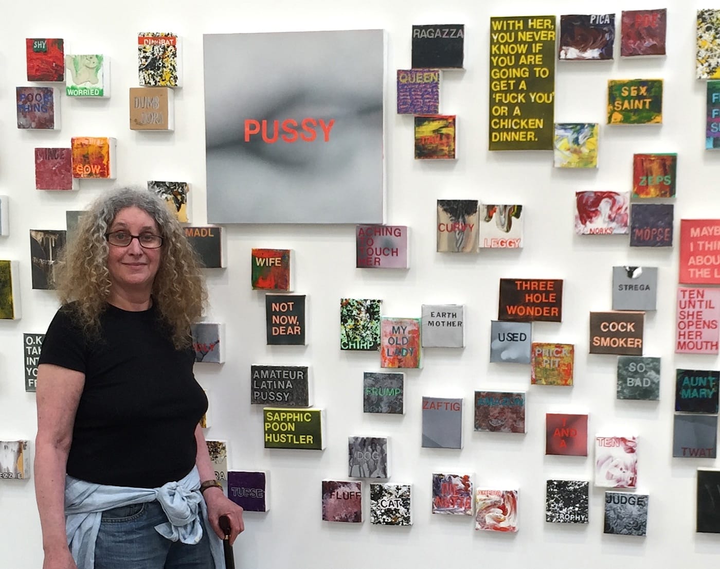 Betty Tompkins (photo by the author for Hyperallergic)