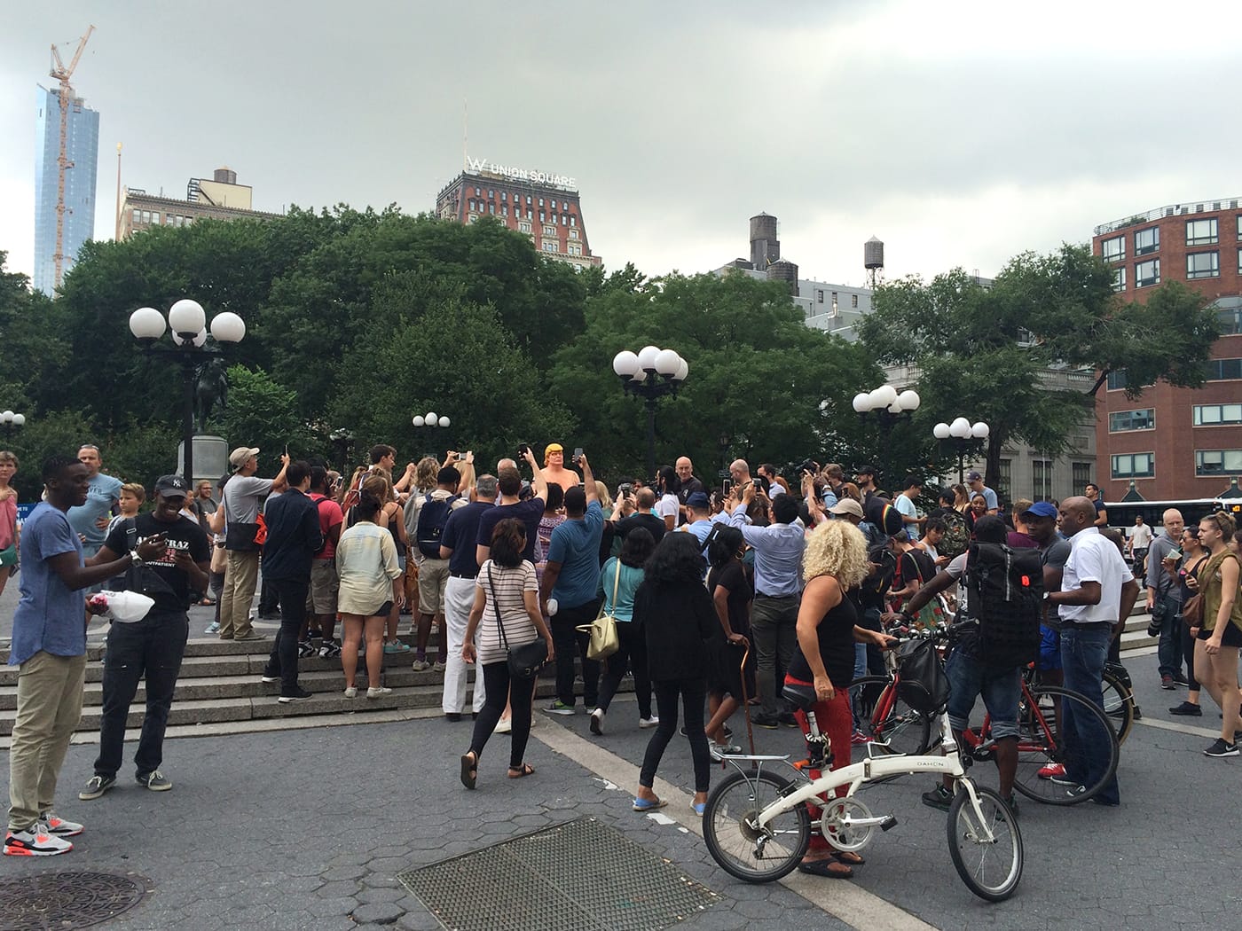 The nude Trump statue in Union Square 