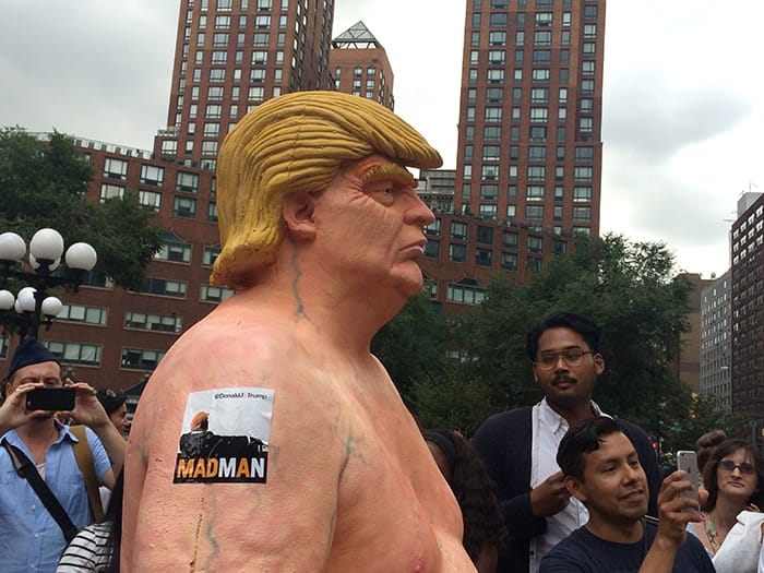 The nude Trump statue in Union Square 