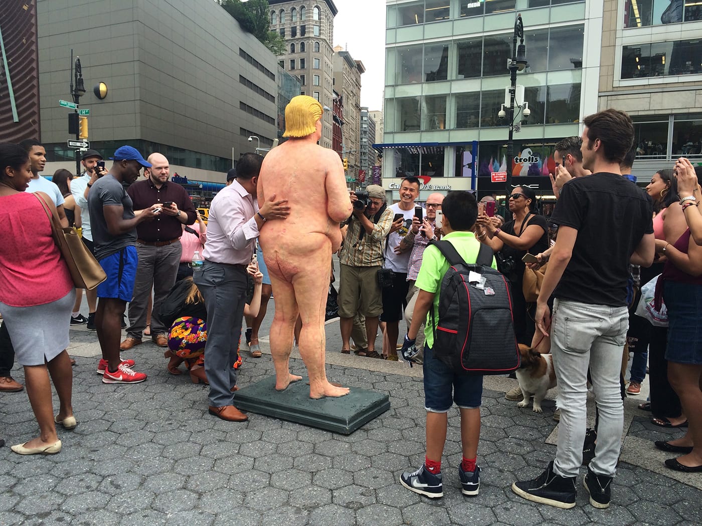 The nude Trump statue in Union Square 