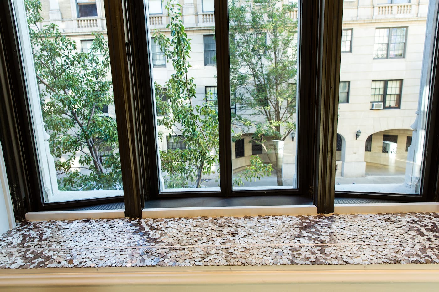 Claire Fontaine, Jeton (Please God), 2016, zinc and enamel. Courtesy of the artist and Gallery Neu, Berlin