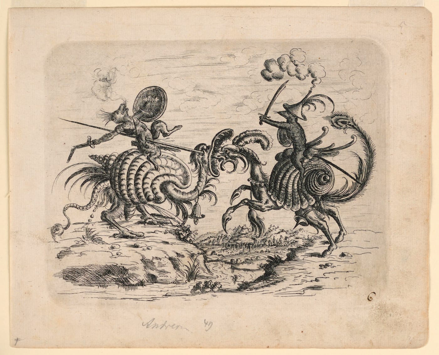 Christoph Jamnitzer, "Print, Plate 6, from Neüw Grotteßken Buch (New Grotesque Book)" (1610)