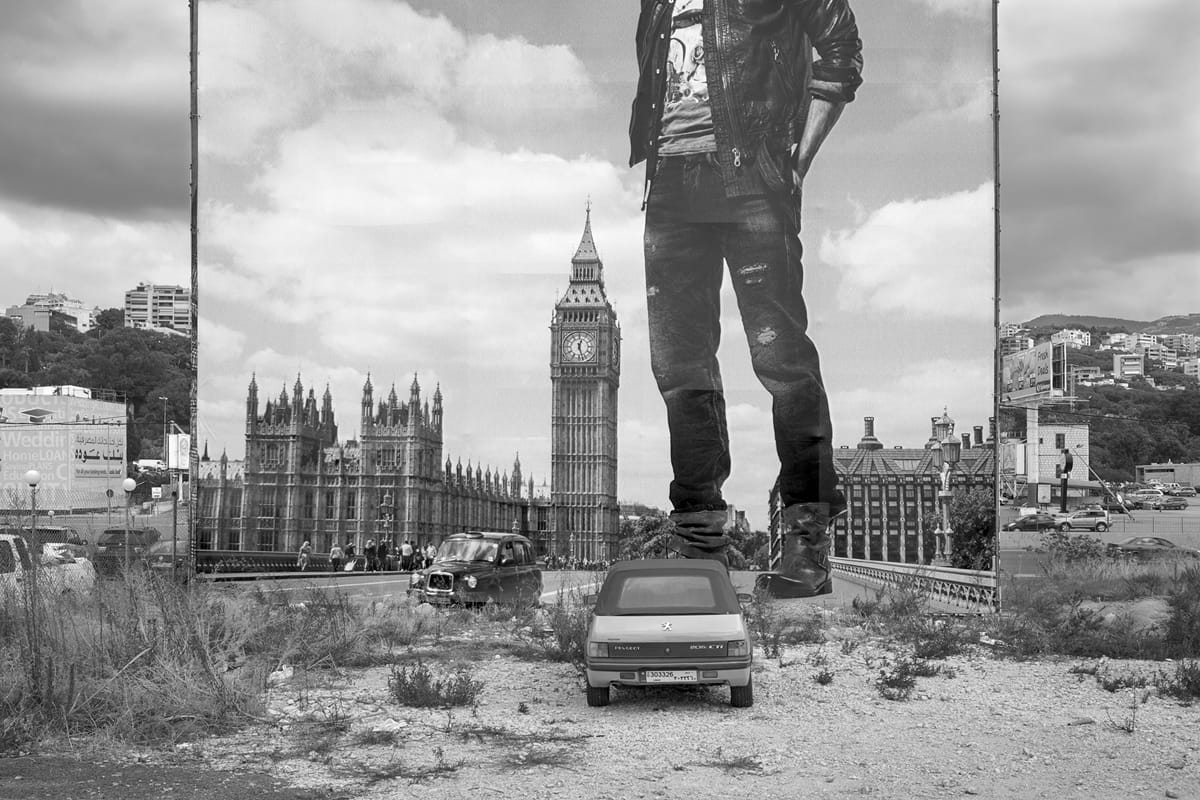 Manal Abu-Shaheen , "Beirut/Big Ben. Dbayeh Suburb of Beirut, Lebanon" (2014), archival fiber inkjet print, 16 x 24 in (courtesy the artist)