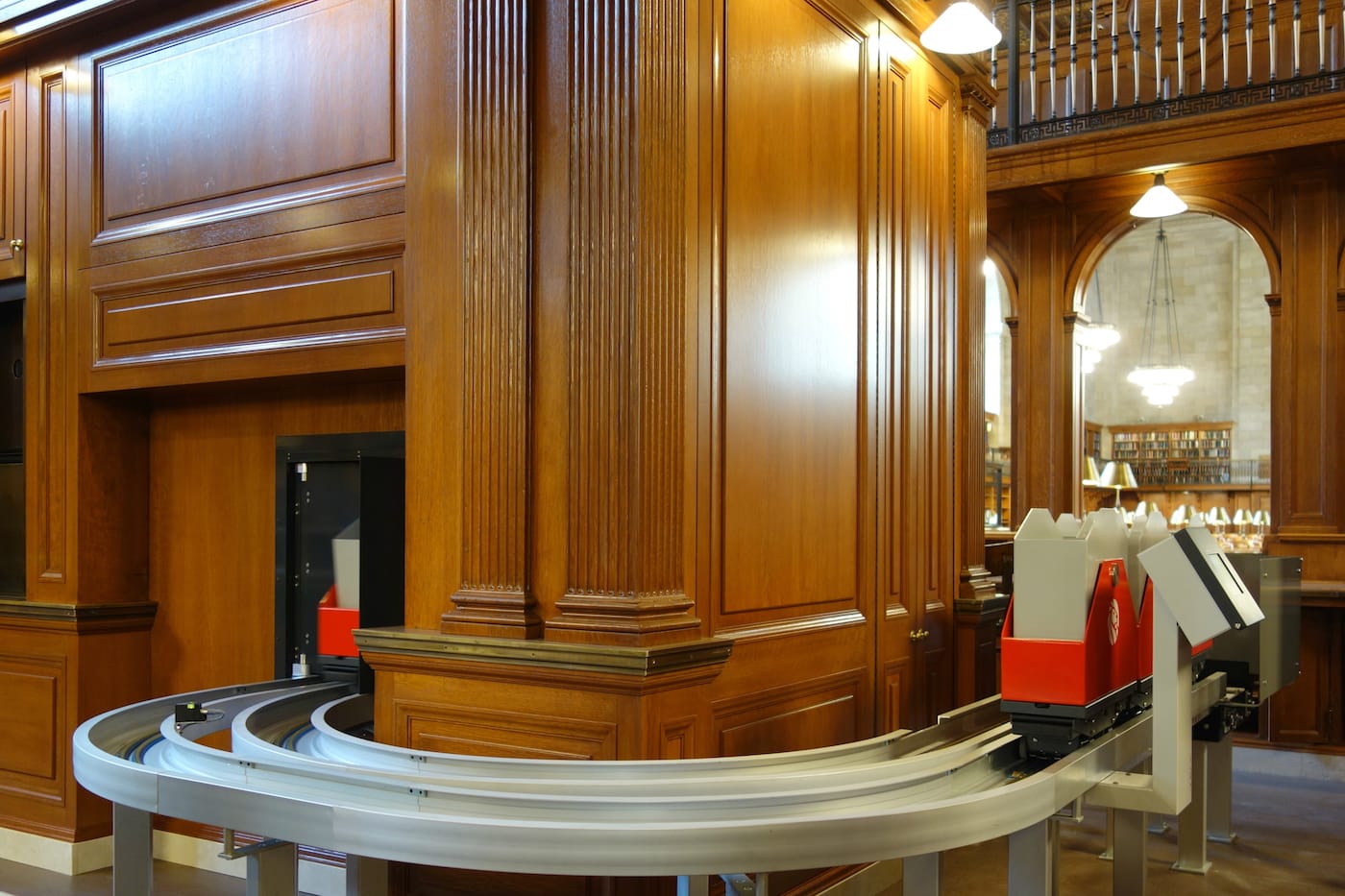 The "book train" at the New York Public Library