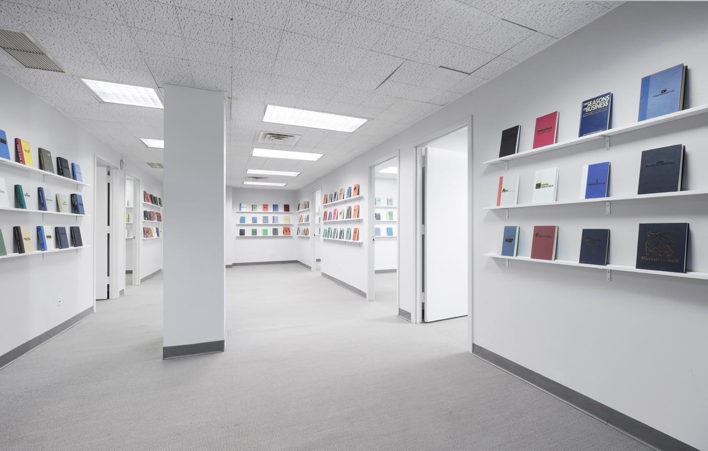 A second view of FDIC Insured installed Courtesy Michael Mandiberg/Denny Gallery, NYC