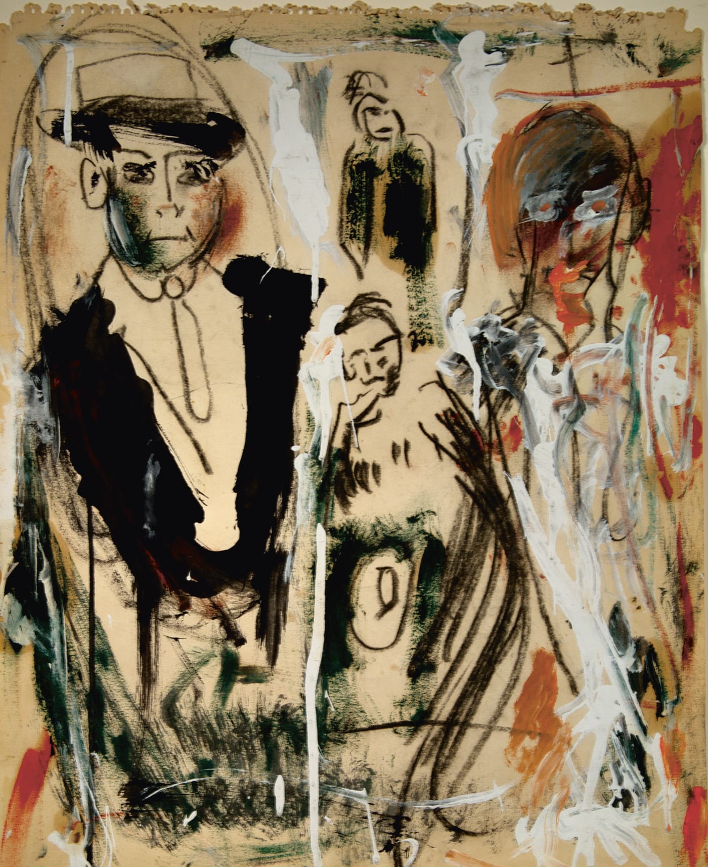 Jack Kerouac, "The Slouch Hat" (ca 1960) (Il Rivellino Gallery, Locarno; © John Sampas, Executor, The Estate of Jack Kerouac; photo © il Rivellino Gallery, Locarno)