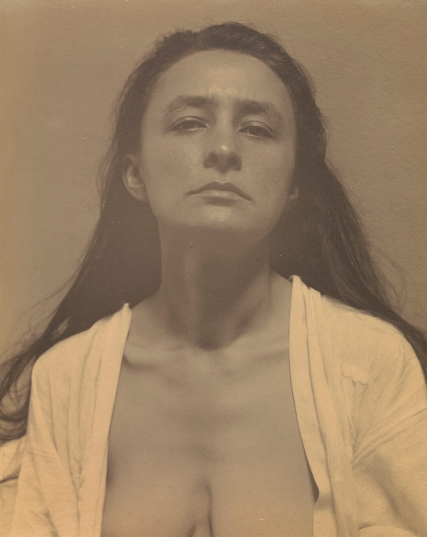 Georgia O'Keeffe: A Portrait; Alfred Stieglitz (American, 1864 - 1946); United States; 1918; Palladium print; 24.8 x 20.3 cm (9 3/4 x 8 in.); 91.XM.63.13