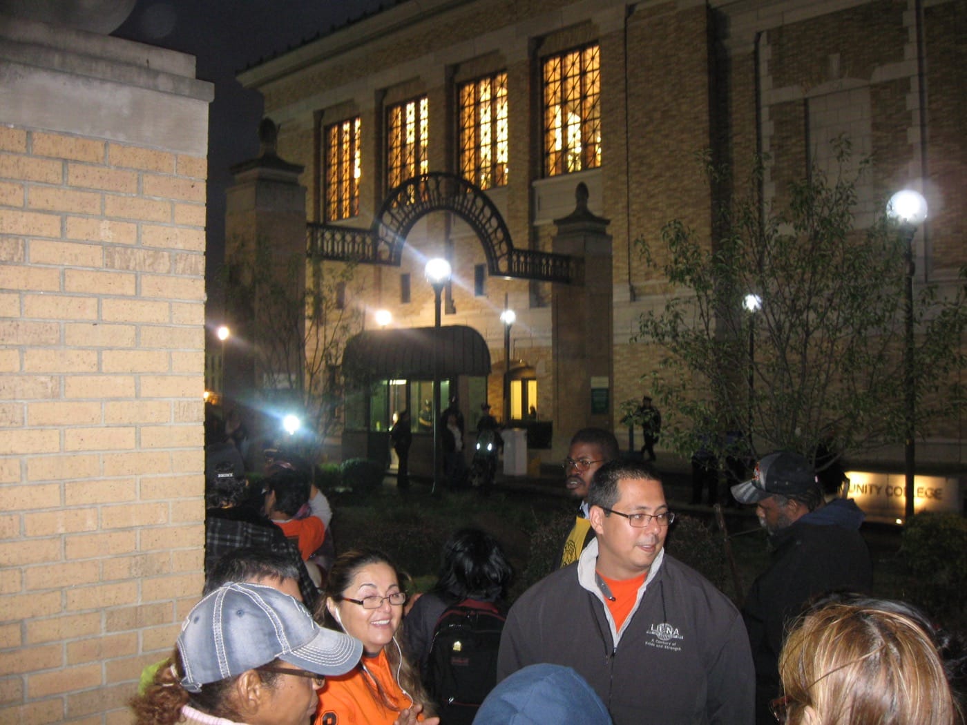 Inside the meeting was taking place